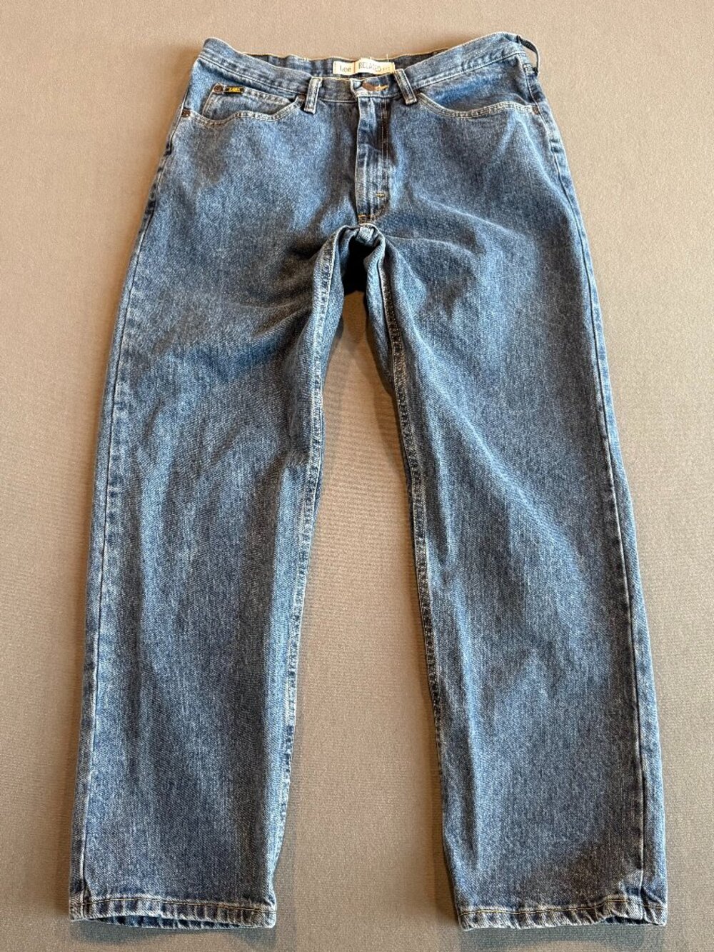Lee Relaxed Fit Jeans Mens 36x32 Blue Denim 100% Cotton